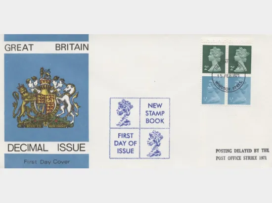 Stitched: Decimal Values: 10p Pillar Boxes 1 (1855)