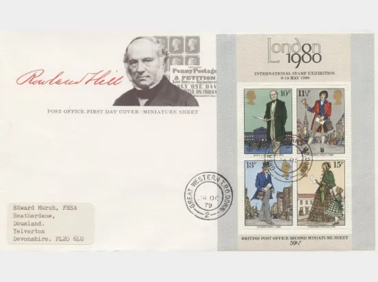 Rowland Hill: Miniature Sheet