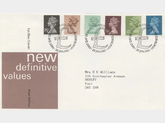 Machins: 4p, 12p, 13 1/2p, 17p, 17 1/2p, 75p