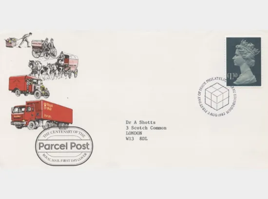 Machins: Parcel Post: £1.30