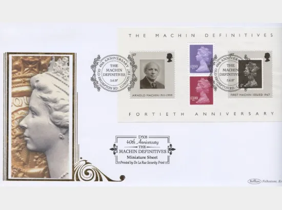 Self Adhesive: Machin 40 Years: 6 x 1st