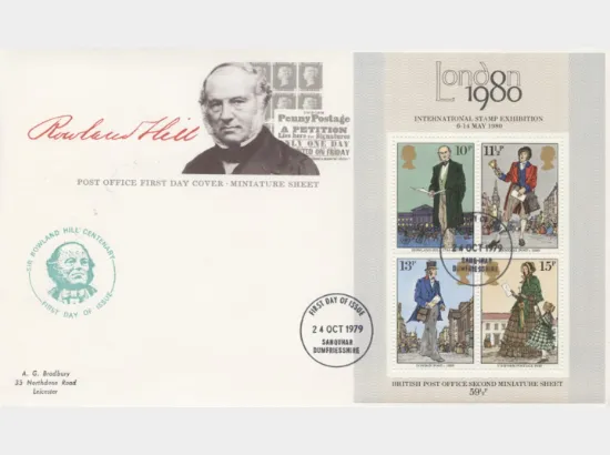 Rowland Hill: Miniature Sheet
