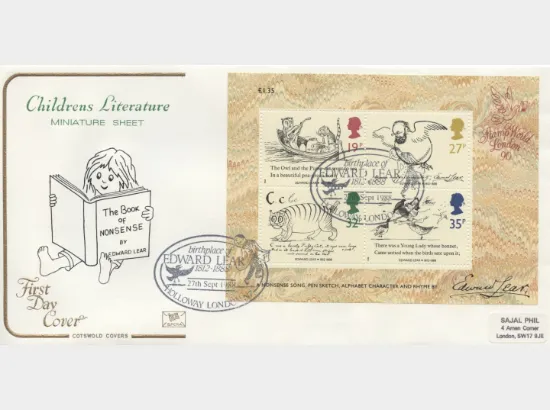 Edward Lear: Miniature Sheet