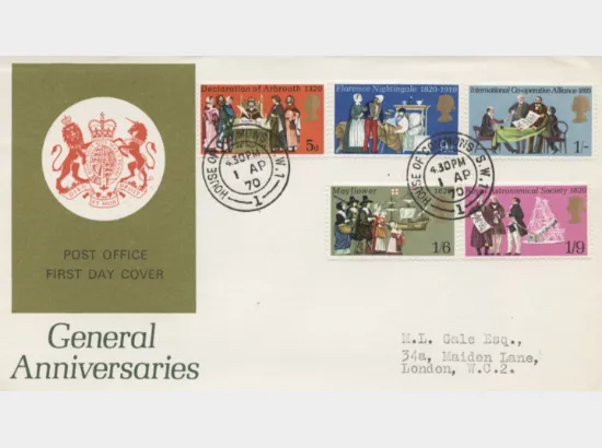 General Anniversaries 1970