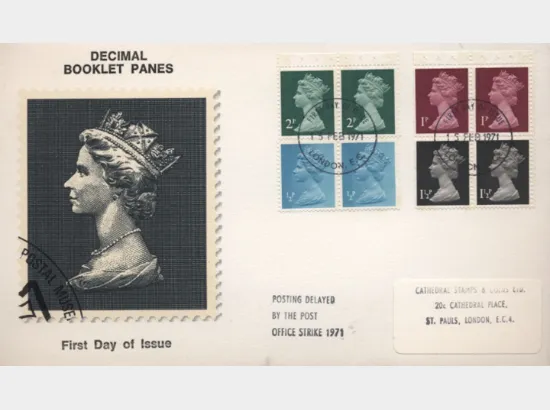 Stitched: Decimal Values: 10p Pillar Boxes 1 (1855)