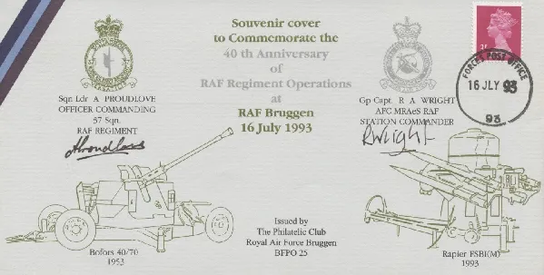 40th Anniv RAF Regiment Operation